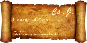 Cserny Jázon névjegykártya